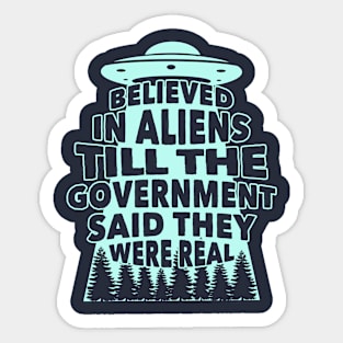 UFO Aliens Conspiracy Sticker